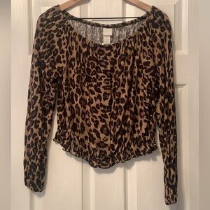 H&M NEVER WORN Animal Print Blouse